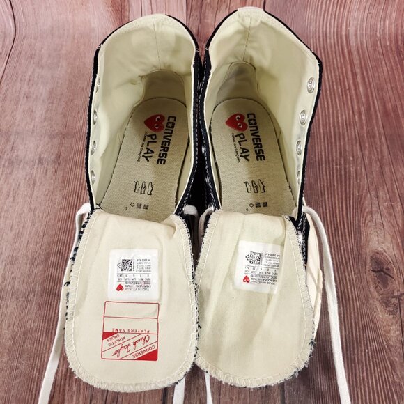 *FLAWS* Converse Unisex W8 M6 Chuck Taylor All Star 70 Hi Comme des Garcons PLAY - Picture 9 of 16